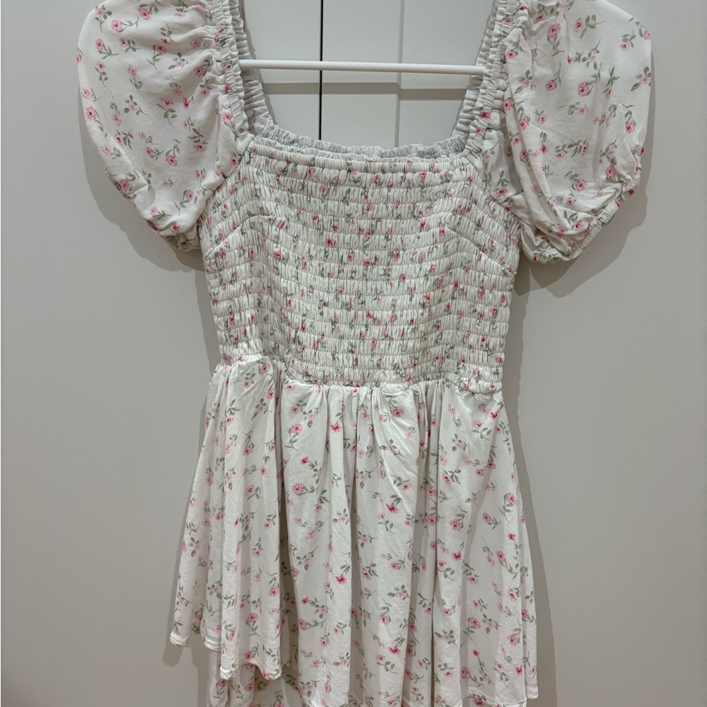 Altar'd State White and Pink Floral Dress